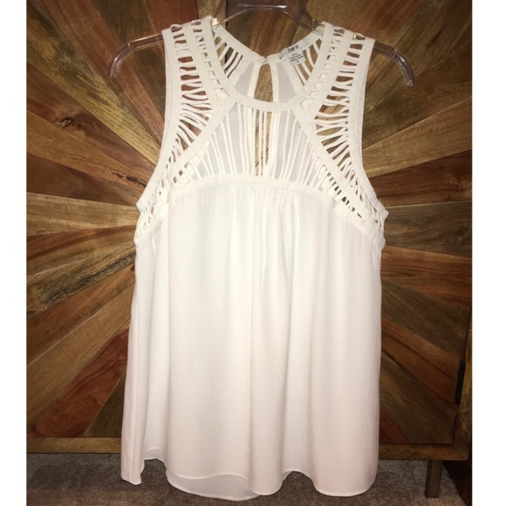 Bar III White Cage Top
